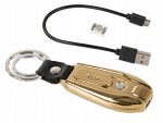 Verk 08373 Zapaľovač USB s LED osvetlením metalická