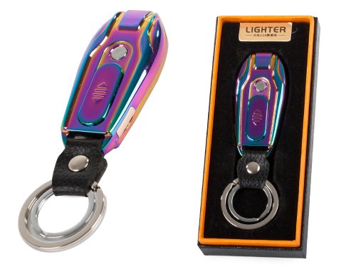 Verk 08373 Zapaľovač USB s LED osvetlením metalická