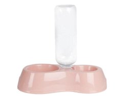 Verk 19410 Miska pre mačky, psy s dávkovačom na vodu ružová