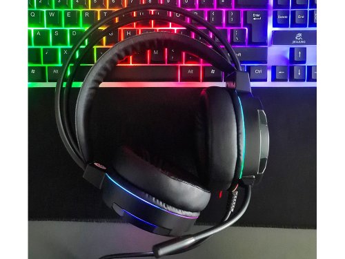 Verk 06317 Herní sluchátka s mikrofonem 5.1 LED RGB černé
