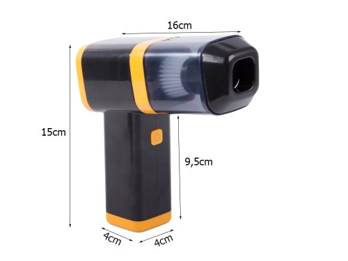 Verk 10086 Ručný Mini vysávač do auta 120W, 1800mAh biely