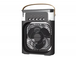 Verk 27034 Stolní mini ventilátor se zvlhčovačem vzduchu, RGB černý