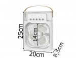 Verk 27034 Stolný mini ventilátor so zvlhčovačom vzduchu, RGB modrý