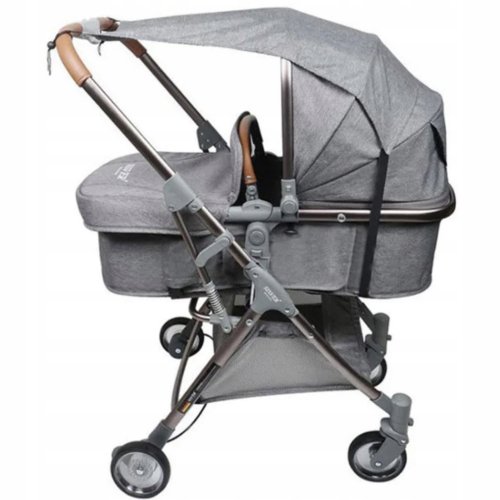 Malatec 23975 Sluneční clona na kočárek 50 x 36 x 72 cm, šedá