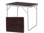 Verk 14468 Turistický stôl - skladací 80 x 60 x 70 cm hnedý