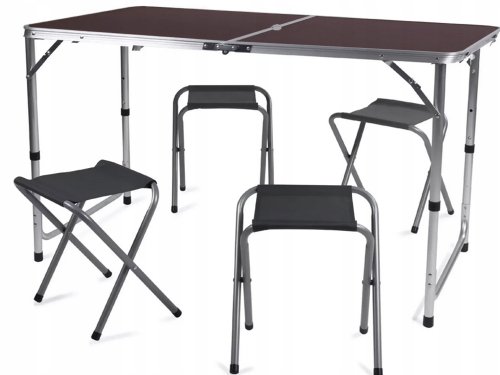 Verk 14469 Skladací kempingový set pre 4 osoby hnedý