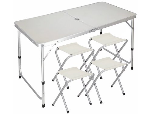 Verk 14469 Skladací kempingový set pre 4 osoby béžový