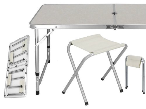 Verk 14469 Skladací kempingový set pre 4 osoby béžový