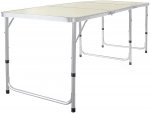 Verk 14470 Skladací kempingový stôl 180 x 60 cm béžový