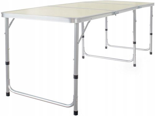 Verk 14470 Skladací kempingový stôl 180 x 60 cm béžový