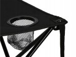 Verk 14471 Stôl kempingový skladací s držiakmi na nápoje čierny