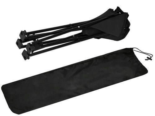 Verk 14471 Stôl kempingový skladací s držiakmi na nápoje čierny