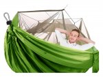 Verk 27125 Turistická hamaka s moskytiérou 270 x 140 cm zelená