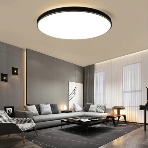 LEDLIGHT 2615 Stropné LED svietidlo 60 W, 3 farby svetla, 45 cm čierna