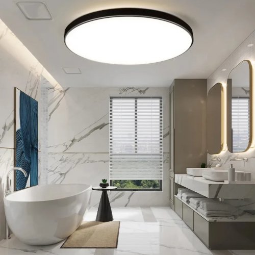 LEDLIGHT 2615 Stropné LED svietidlo 60 W, 3 farby svetla, 45 cm čierna