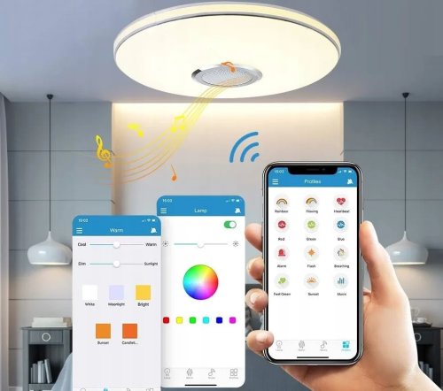 LEDLIGHT 2618 Stropné LED svietidlo RGB 40 W, Bluetooth reproduktor, diaľkové ovládanie