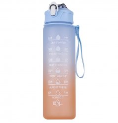 Foxter 2573 Fľaša na vodu s denným pitným režimom 1000 ml oranžovomodrá