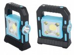 Verk 12290 Solární LED multifunkční přenosná kempingová svítilna USB dobíjecí modrá