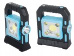 Verk 12290 Solární LED multifunkční přenosná kempingová svítilna USB dobíjecí modrá