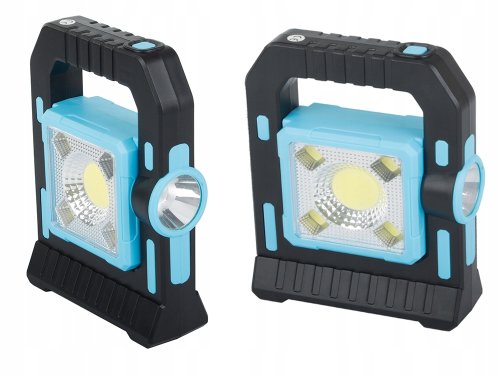 Verk 12290 Solární LED multifunkční přenosná kempingová svítilna USB dobíjecí modrá