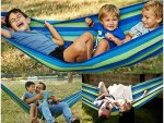 Verk 27119 Hamaka Hojdacia sieť pre dvoch 260 x 150 cm modrozelené pruhy