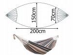 Verk 27120 Hamaka Houpací síť 200 x 150 cm hnědé pruhy