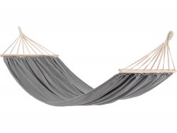 Verk 27122 Hamaka Houpací síť dřevo 220 x 150 cm šedá