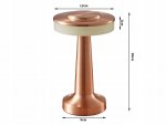 Verk 12309 LED Stolná lampa dotyková, 3 W, 1500mAh medená