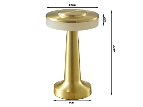 Verk 12309 LED Stolná lampa dotyková, 3 W, 1500mAh medená
