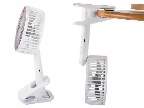 Verk 27027 Bezdrôtový skladací ventilátor s klipom biely