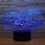 APT ZD98A Nočná LED RGB lampička 3D hasičská cisterna