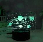 APT ZD98B Noční LED RGB lampička 3D sluneční soustava