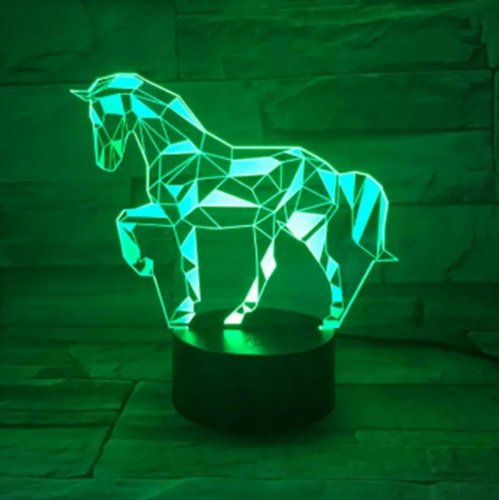 APT ZD98G Noční LED RGB lampička 3D jednorožec