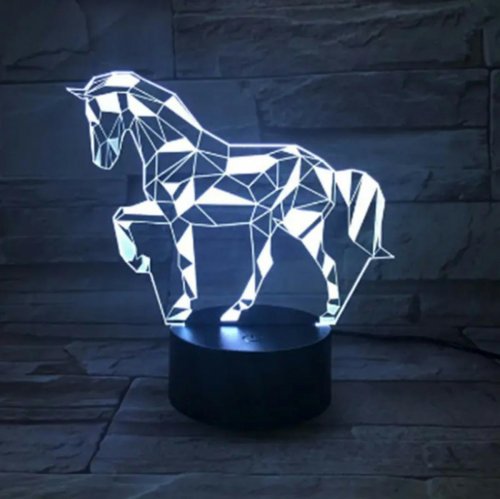 APT ZD98G Noční LED RGB lampička 3D jednorožec
