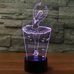 APT ZD98H Nočná LED RGB lampička 3D baletka