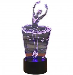 APT ZD98H Nočná LED RGB lampička 3D baletka