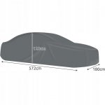 Xtrobb 23837 Ochranná plachta na auto XXL 570 x 180 x 120 cm, šedá