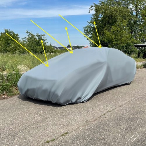 Xtrobb 23837 Ochranná plachta na auto XXL 570 x 180 x 120 cm, šedá