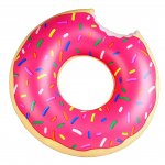 Foxter 2812 Nafukovací kruh 120 cm - nakousnutá kobliha XXL růžová