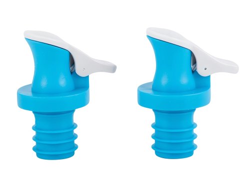 Verk 07216 Lievik na fľašu s uzáverom modrá 2 ks