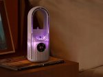Verk 16032 Stolný bezlopatkový ventilátor s LED osvetlením zelený