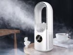 Verk 16032 Stolný bezlopatkový ventilátor s LED osvetlením zelený