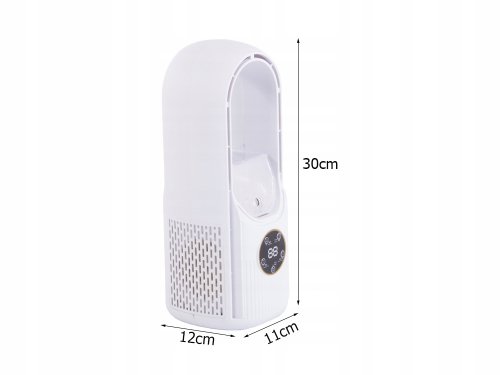 Verk 16032 Stolný bezlopatkový ventilátor s LED osvetlením zelený