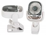 Verk 16033 Ventilátor s klipom USB, RGB 2 v 1 biely