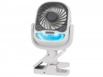 Verk 16033 Ventilátor s klipom USB, RGB 2 v 1 biely