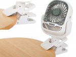 Verk 16033 Ventilátor s klipom USB, RGB 2 v 1 biely