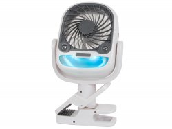 Verk 16033 Ventilátor s klipom USB, RGB 2 v 1 biely