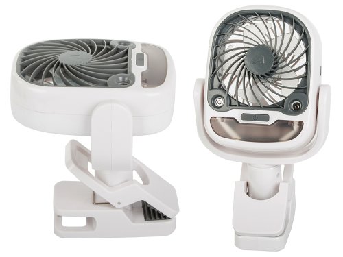 Verk 16033 Ventilátor s klipom USB, RGB 2 v 1 biely