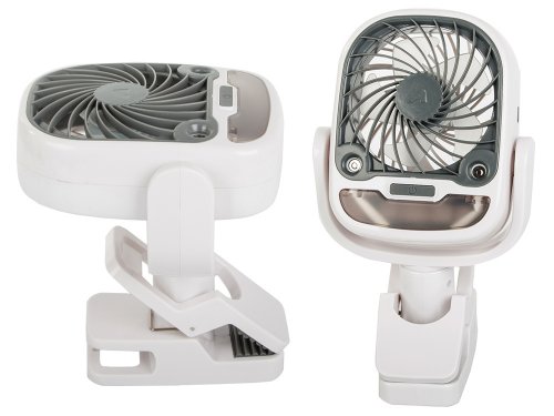 Verk 16033 Ventilátor s klipom USB, RGB 2 v 1 biely