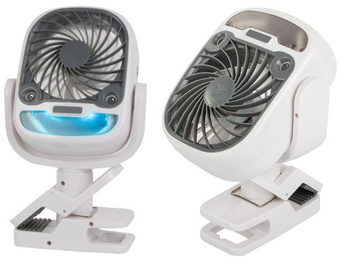 Verk 16033 Ventilátor s klipem USB, RGB 2 v 1 bílý